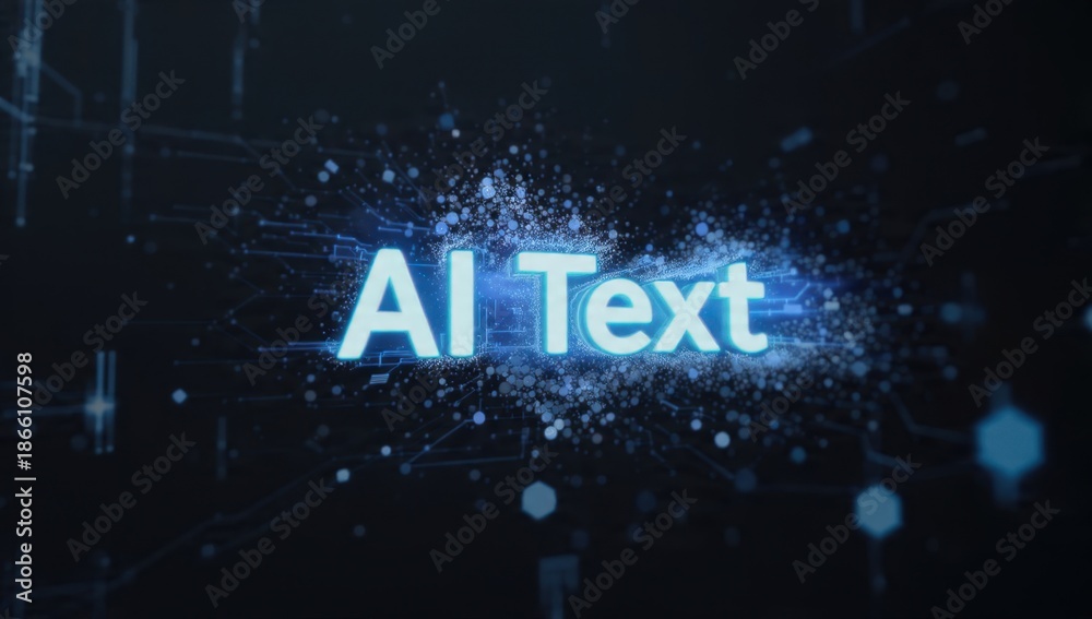 Obraz premium AI Text Technology Background