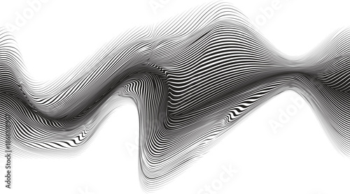 Design elements . Abstract Vector Striped Geometric Background, parallel horizontal hand drawn wavy lines pattern .
