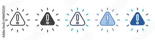 Risk icon set multiple style collection