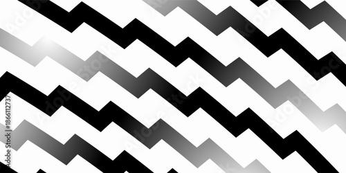 Wallpaper with repeating zig zag shapes. Jagged stripes pattern. Lightning background. Thunder bolt, electric power, flash light print. Speed or surprise cartoon effect. Vector graphic illustration