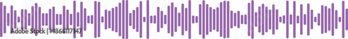 Visual representation of purple sound wave oscillations