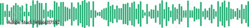 Visual representation of sound waves in green tones