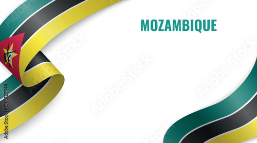 Foto Mozambique Flag Ribbon Celebration Banner Design
