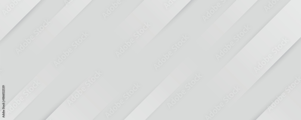 Fototapeta premium Minimal abstract white background with layered diagonal shapes and soft shadows creating depth and a clean modern look. Subtle gradients and smooth transitions add structure without visual noise.