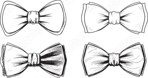 hand drawn bow tie designs