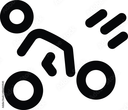 Person riding bicycle with fast motion