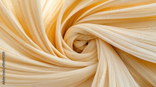 Abstract swirl of pale beige ribbons