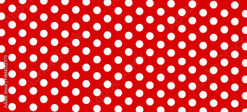 Foto Vintage polka dots white and red pattern, colorful background - vector abstract