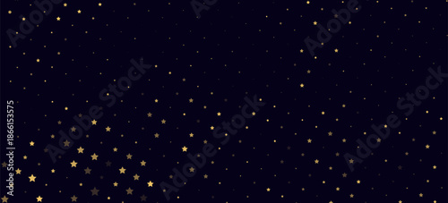 Dark elegant seamless pattern in retro style with a little golden stars. Premium royal birthday party. Festive poster BG template. Burst background for Invitation card. Black Friday. Exclusive flyer