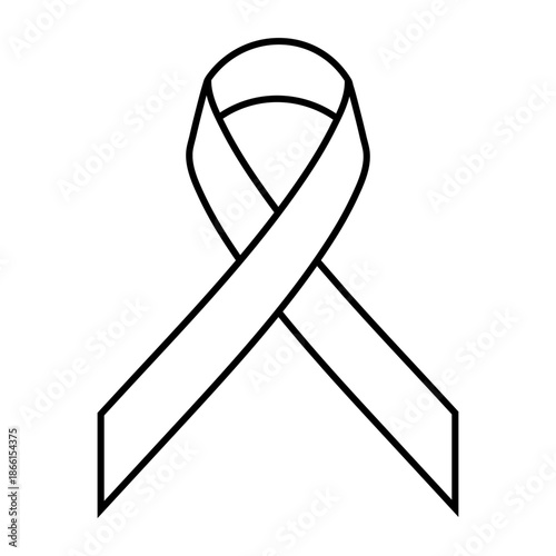 Awareness ribbon icon vector set. Ribbon Illustration sign collection.  Cancer Ribbon symbol or logo.