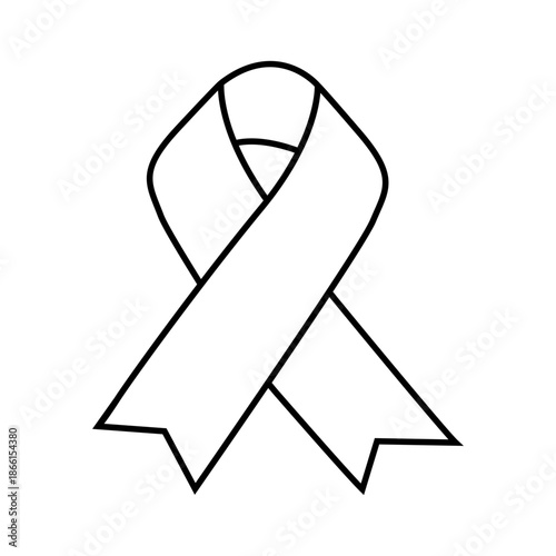 Awareness ribbon icon vector set. Ribbon Illustration sign collection.  Cancer Ribbon symbol or logo.