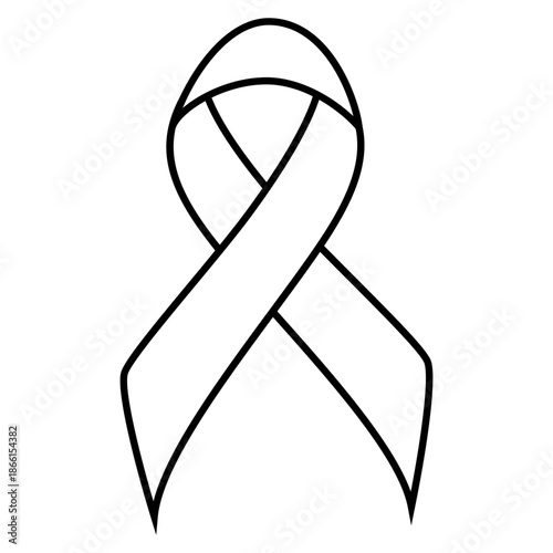 Awareness ribbon icon vector set. Ribbon Illustration sign collection.  Cancer Ribbon symbol or logo.