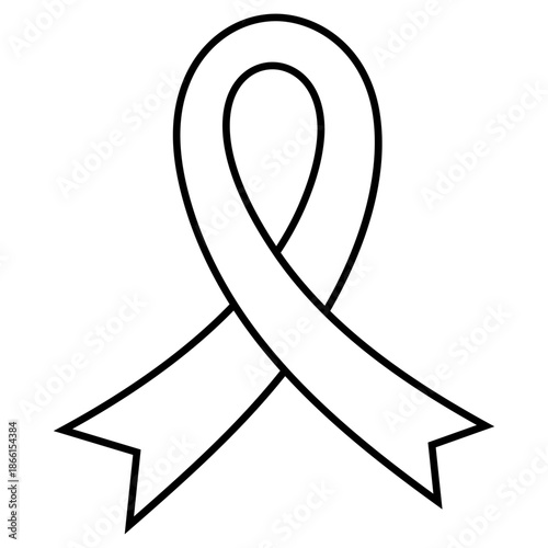Awareness ribbon icon vector set. Ribbon Illustration sign collection.  Cancer Ribbon symbol or logo.