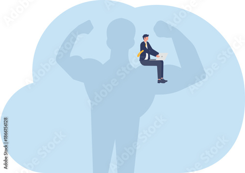 Illustrating of business activities and technology,