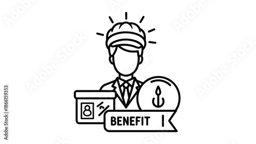 Benefit Icon: Person with Calendar, Gauge, and Ribbon