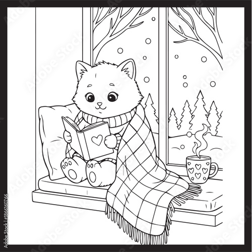 Cozy Friends Cute & Comfy Coloring Pages
