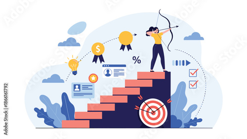 IT professional sitting at a desk with dual monitors while managing large server racks in a high-tech data center with various security icons.