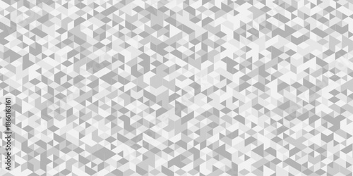 Vector transparent poly triangle paper texture pattern. Abstract low polygon paper cubic white, gray wallpaper wall decoration design. geometric creative metal cube triangle background.