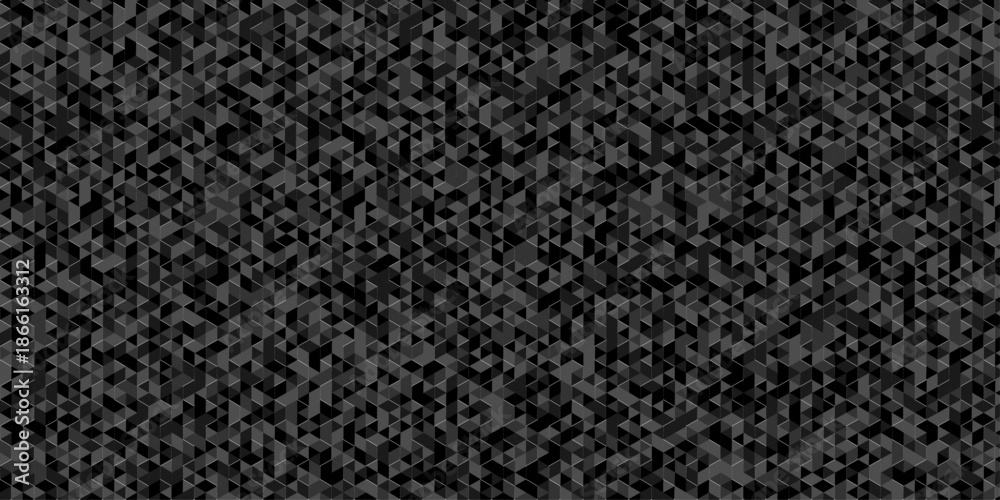 Fototapeta premium Low polygon cubic black paper design. vector poly triangle texture. geometric pattern triangular. wall tile metal cube triangle wallpaper background.