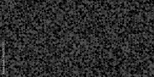 Low polygon cubic black paper design. vector poly triangle texture. geometric pattern triangular. wall tile metal cube triangle wallpaper background.