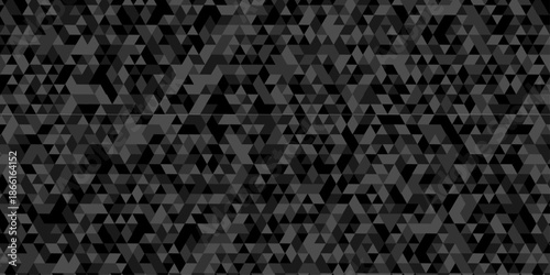 Low polygon cubic black paper design. vector poly triangle texture. geometric pattern triangular. wall tile metal cube triangle wallpaper background.