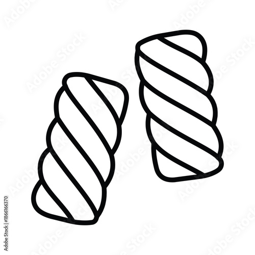 A customizable line icon of marshmallow sweet