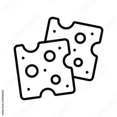 Get a glimpse of this amazing line icon of cheese slice