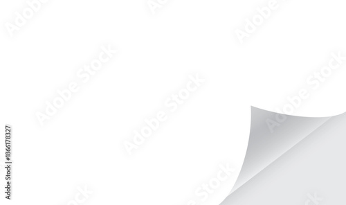 Minimalist Curled Paper Corner Overlay with Colorful Stripes – Page Curl Effect  Background for Modern Designs, Corner paper page, sheet sticker curl, rolled fold