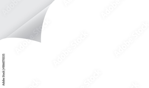 Minimalist Curled Paper Corner Overlay with Colorful Stripes – Page Curl Effect  Background for Modern Designs, Corner paper page, sheet sticker curl, rolled fold