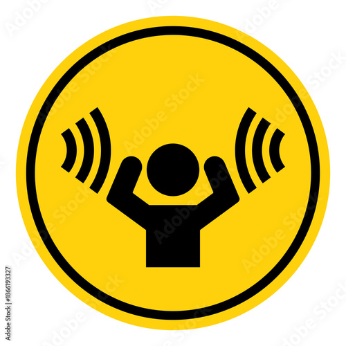 Noise Hazard Symbol Sign,Vector Illustration, Isolated On White Background Label. EPS10