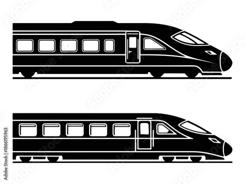 Modern Passenger Train Commuter Icon for Public Transit and Urban Railway Systems