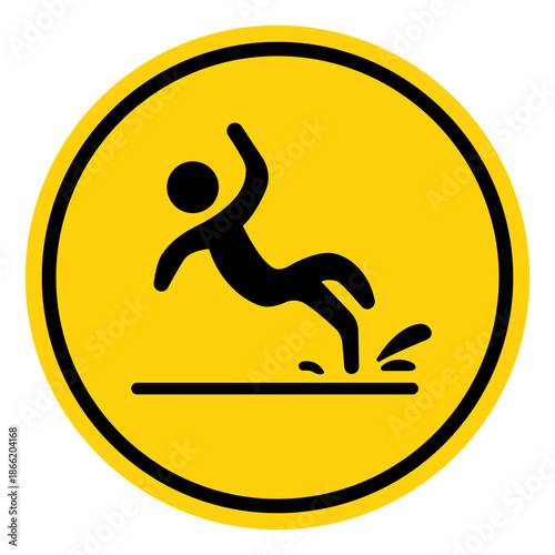 Slippery Symbol Sign, Vector Illustration, Isolate On White Background Label. EPS10