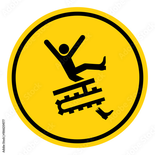 Entanglement Hazard Leg Symbol Sign, Vector Illustration, Isolate On White Background Label. EPS10