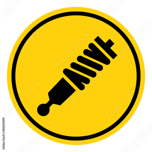 Shock Absorber Symbol Sign, Vector Illustration, Isolate On White Background Label. EPS10