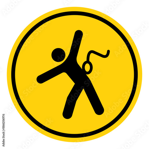 Safety Harness Required Symbol Sign, Vector Illustration, Isolate On White Background Label. EPS10