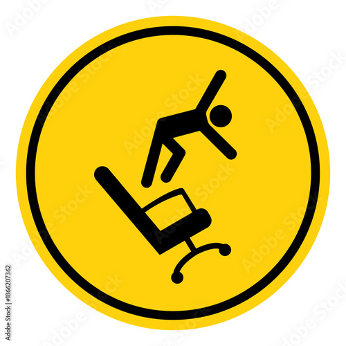This Seat Is Not To Be Occupied While Vehicle Is In Motion Symbol Sign, Vector Illustration, Isolate On White Background Label. EPS10
