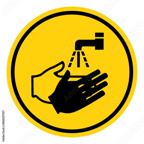 Wash Your Hand Symbol Sign, Vector Illustration, Isolate On White Background Label. EPS10