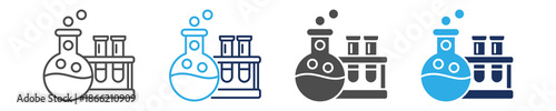 laboratory icon set with multiple concept