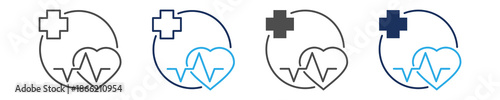 medical icon set with multiple concept
