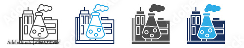 industrial laboratory icon set with multiple concept