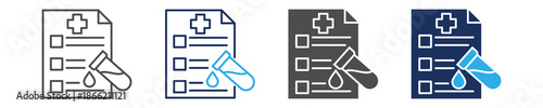 blood test icon set with multiple concept
