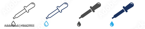 pipette icon set with multiple concept
