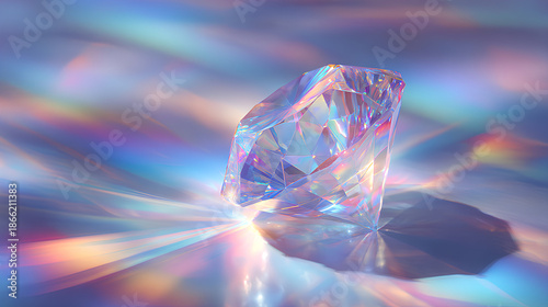 Wallpaper Mural Sunlight creates a stunning aurora through prism and caustic shadow with glare blur splash and holographic abstract diamond background Stock Illustration Torontodigital.ca