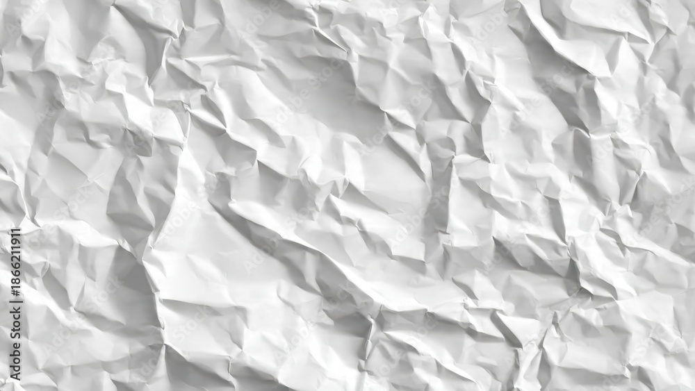 Fototapeta premium White crumpled paper texture background
