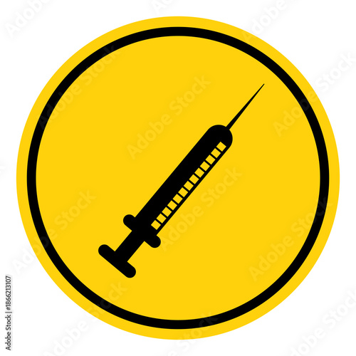 No Syring Symbol Sign, Vector Illustration, Isolate On White Background Label. EPS10