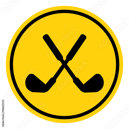 Golf Club Symbol Sign, Vector Illustration, Isolate On White Background Label. EPS10