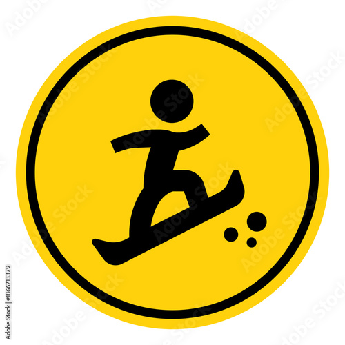 Snowboard Symbol Sign, Vector Illustration, Isolate On White Background Label. EPS10