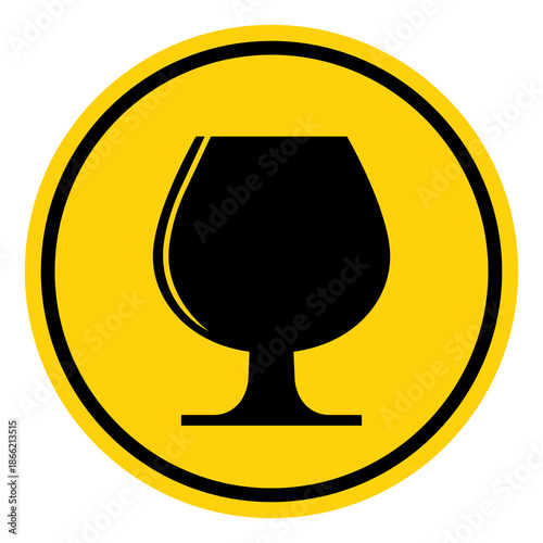 Cognac Balloon Symbol Sign, Vector Illustration, Isolate On White Background Label. EPS10