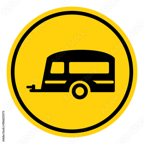 Caravan Symbol Sign, Vector Illustration, Isolate On White Background Label. EPS10