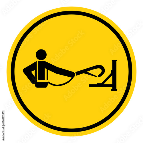 Use Hooks Safety Body Only Symbol Sign, Vector Illustration, Isolate On White Background Label. EPS10
